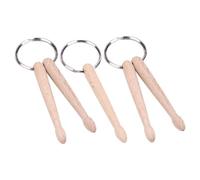 BESTonZON 3pcs Rock Band Backpack Music Collectible Keychain Mini Drum Stick Keychains Music Key Ring Holder Percussion Stick Hanging Ornament Key Hanging Pendants Percussion Key Ring Wood
