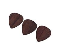 BESTonZON 3pcs Rosewood Pick Bass Guitar Plectrums Grips Ukulele Guitar Accessories Soft Tone