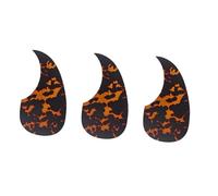 BESTonZON 3pcs Self-adhesive Acoustic Guitar Pickguard Fretboard Sticker Comma Shape Bass Guitar Pickguard Easy Install