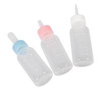 BESTonZON 3Pcs Silicone Pet Nursing Bottles for Puppies Kittens Small Animals Wear-resistant Feeder Easy-clean Reusable Milk Feeding for Newborn Pets