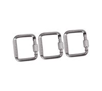 BESTonZON 3Pcs Silver Outdoor Durable Key Ring Hooks for Camping Hiking Keychain Accessories Lightweight Sturdy Design Easily Disassembled Installed