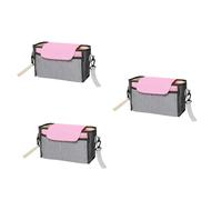 BESTonZON 3pcs Stroller Bag Cup Holder Buggy Organiser Diaper Bag for Toys Milk Portable Storage