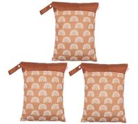 BESTonZON 3pcs Stroller Diaper Organizer Crib Diaper Hanging Bag Reusable Pouch for Wet Dry Storage for Changing Bag and Stroller Organiser