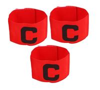 BESTonZON 3pcs Team Captain Armband Elastic Leadership Gear for Youth Adult Soccer Sports Teams Durable Comfortable Fit Motivational Design Nonrestrictive Red