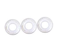BESTonZON 3pcs Transparent Inflatable Swimming Ring with Shining Sequins Thickened PVC Pool Accessory for Boys and Lightweight Floating Ring for Water Party Safety Random Color
