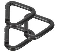 BESTonZON 3Pcs Triangle Carabiner Durable Aluminum Alloy Climbing Buckles for Hiking Camping and Outdoor Activities Lightweight Easy to Use Secure Locking Design Black