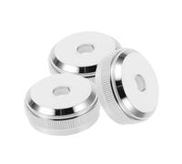 BESTonZON 3pcs Trumpet Repair Parts Top Valve Cap Screw Piston Valve Caps Made of Metal for Horns Trombone French Horn