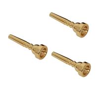 BESTonZON 3pcs Trumpet Replacement Trumpet Mouthpiece for Professional Use Gold Suitable for Practice and Performance