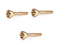 BESTonZON 3pcs Trumpet Replacement Trumpet Mouthpiece Gold Professional Use for Practice