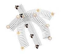BESTonZON 3pcs U Shape Hair Comb Zinc Alloy Plastic for Women Invisible Hairpin Fixing Back Head and Updo