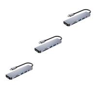 BESTonZON 3pcs Usb Hub Port Usb c to Hub Adapter Portable Data Video Adapter Fast Charging Support