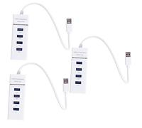 BESTonZON 3pcs Usb Splitter Adapter Ports Hub Multi Usb Expansion Cable Hub for Laptop Adapter Easy Setup