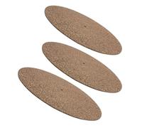 BESTonZON 3pcs Vinyl Record Player Pad Cork Mats for Turntable Record Mat Soft Cork Slipmat Player Cushion Pad Sound Insulation Protection