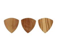 BESTonZON 3pcs Wooden Guitar Picks Large Triangle Solid Wood Plectrums for Acoustic and Bass Guitars Sturdy Accessories Set for Musicians