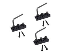 BESTonZON 3pcs Zinc Alloy Locking Nut Guitar Accesories Accesorios Para Guitarra Guitar Accessory Guitar String Locking Nut Guitar Tuning Guitar Tone Guitarra Para Electric Guitar Black