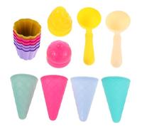 BESTonZON 3Set Ice Cream Scoop Beach Set Ergonomic Lightweight Play Tools for Outdoor Seaside Fun and Indoor Pretend Creativity