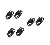BESTonZON 3sets Adjustable Bike Flashlight Mount Holder Lightweight Plastic Handlebar Extender Clip for Steady Torch Flashlight Attachment Black 2pcs*3