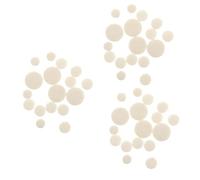 BESTonZON 3sets Clarinet Pads Sound Hole Gaskets White Light Yellow Clarinet Key Pad Clarinet Replacement Parts Accessories 17pcs*3