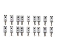 BESTonZON 3sets Electric Guitar Bridge Saddles Silver 0.79 x 0.39 Inch Hard Alloy Replacement Set 6pcs*3