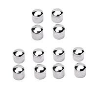 BESTonZON 3sets Guitar Volume and Tone Control Knob Set Chrome Plated Metal Universal Fit for Guitars 4pcs*3