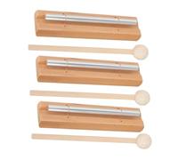BESTonZON 3sets Hand Chimes Wooden Yoga Bell Chime for Meditation Classroom Management Hand Percussion Instruments for Prayer and Relaxation