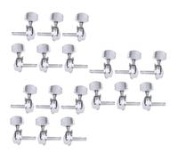BESTonZON 3sets Mini Square Guitar Tuning Pegs Guitar Machine Heads Semi-closed Vintage Design 6pcs*3