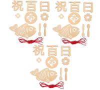 BESTonZON 3sets Wood Sign Prop Newborn Growth Recording Cards for Newborn One Hundred Day Ceremony Photo Props Commemorative Photo Shower Decorations