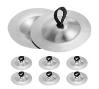 BESTonZON 4 Pair Mini Finger Cymbals For Belly Dance Small Hand Cymbals Portable Copper Zills Finger Musical Instrument For Dance Music Drum Performance Dancer Party