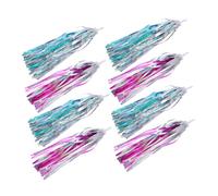 BESTonZON 4 Pairs Bike Handlebar Streamers for Colorful Soft Flexible Ribbons Fit for Childrens Bikes Scooters Tricycles Shiny Decoration Accessories Boys