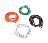 BESTonZON 4 Pairs Colourful round Polyester Shoelaces for Sneakers, 100cm | Four Pairs Per Pack, Orange White Speckled Green Brown Mix, Decorative Playful Style for Home Running
