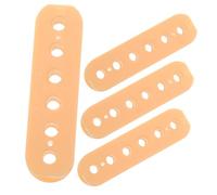 BESTonZON 4 Pcs Humbucker Slug Bobbin Pickup Covers 50mm 52mm Electric Guitar Plastic Slug Bobbins Light Yellow for Guitar Pickup Replacement and Repair