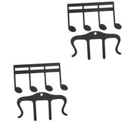 BESTonZON 4 Pcs Music Folder Music Book Stand Music Clip Book Page Holder Musical Score Holder Music Note Clamp Music Note Clip Book Opener Holder Music Paper Clips Score Clamp Black Metal
