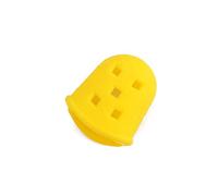 BESTonZON 4 Pcs Silicone Guitar Fingertip Protectors Finger Caps for Ukulele Mandolin, Easy to Put and Take, Reusable Yellow Finger Guards for Guitarists and Beginners