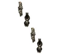BESTonZON 4 Pcs Spider Skull Side Clip Skull Shaped Hairclip Sliver Bangs Hairpins Skull Hair Clip Silver Barrettes Skeleton Hair Clip Bangs Hair Clip Party Girl Hair Clips Halloween Alloy