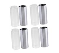 BESTonZON 4 Pcs Stainless Steel Glass Guitar Slide Medium Bottleneck Slide for Guitar Bass with Sustain and Enhanced Harmonics