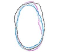 BESTonZON 4 Pieces Glow in the Dark Beaded Anklets for, Colorful Luminous Rice Bead Bracelets, Beach Style Foot Jewelry Set for Women