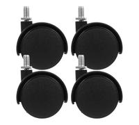 BESTonZON 4 Pieces M8*13mm Threaded Caster Wheels 2-Inch Dual Wheel Swivel Casters for Office Chairs Desks Cabinets and Bookshelves Heavy Duty 360-Degree Rotation for Home and Office