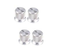 BESTonZON 4 Pieces Volume Adjustment Knob Guitar Amplifier Guitar Control Knobs Flat-top Barrel Knob Bass Guitar Electric Guitar Knobs Black Knobs Bass Electric Guitar Amps Metal