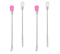 BESTonZON 4 Pieces Wax Seal Stirring Sticks and Spoons Set Metal Wax Seal Stirrer Rods for Sealing Crafting Random Color Suitable for Supplies and Adhesive Random Color