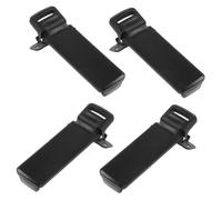 BESTonZON 4 Sets Back Clip Talkie Clip Microphone Hanger Interphone Clips Belt Brackets Plastic Back Clips Microphone Holder Walkie-talkie Accessories Mic Clip for Stand