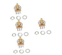BESTonZON 4 Sets Electric Guitar Potentiometer Guitar Modification Accessory Metal Easy to Install Maintain for Guitar Practice