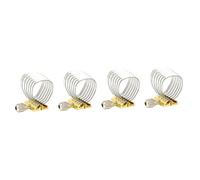 BESTonZON 4 Sets Mouthpiece Clip Instrument Ligature Clips Saxophone Clip Saxophone Replacement Parts Turntable Alignment Tool Saxophone Fastener Saxophone Kit Silver Stainless Steel