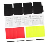 BESTonZON 4 Sets Soccer Referee Cards Set with Red and Yellow Cards and Pencil for Football Match Control Soccer Training Equipment for Officials and Game Management