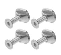 BESTonZON 4 Sets Stainless Steel Paddleboard Replacement Fin Screws No Tool Required Drag-reducing Surfboard Board Fins Screws for Sup Longboard Surfing Accessories