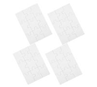 BESTonZON 4 sheets DIY Blank Jigsaw Puzzle Blanks of Wooden Thermal Transfer Puzzle Pieces for Sublimation Printing Create Your Own Unique Designs and Crafts