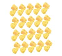 BESTonZON 40pcs Auxiliary Cheese Decorative Artificial Dessert Mini Cheesecake Faux Cheesecakes Cheesecake Retail Decorations Cake Decoration Cheesecakes Centerpiece Fake Food Yellow Plastic