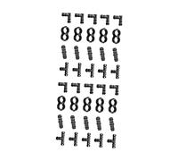 BESTonZON 40pcs Drip Irrigation Fittings Pe Tubing Elbows Couplings Tees End Caps Durable PP Material Leak Resistant Connectors for Garden and Agricultural Watering