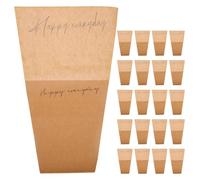 BESTonZON 40pcs Flower Wrapping Bags For Bouquets Floral Packing Sleeves Kraft Paper Bouquet Bags Wrapping Sleeves Rose Packaging Diy Holder For Valentines Day Wedding Birthday Brown