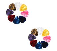 BESTonZON 40pcs Heart-shaped Guitar Picks Ultra Thin Plectrums for Ukulele and Guitar Lightweight Mixed Colors for Collections and