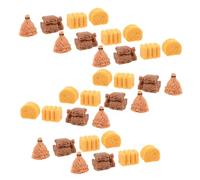 BESTonZON 40pcs Resin Mini Hay Bales for DIY Sand Table and Dollhouse Decor Realistic Farm Haystack Model Tiny Straw Bale Crafts Accessories for Miniature Scenery and Ecobottle Decoration